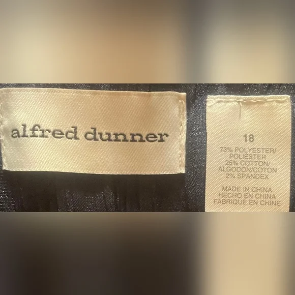 Alfred Dunner Navy Straight Leg Pants & Embroidered Jacket - Picture 4 of 4